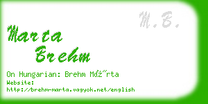 marta brehm business card